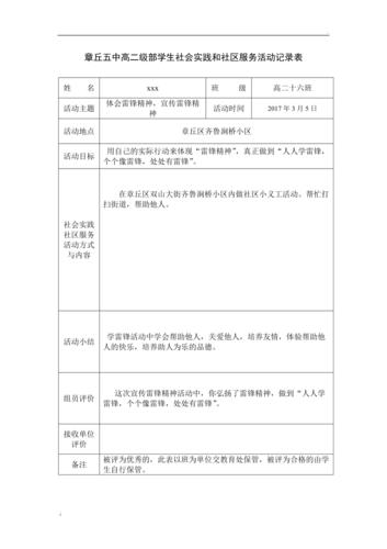 给大家普及下社区服务活动记录表学习教程免费下载社区服务活动记录表模板下载