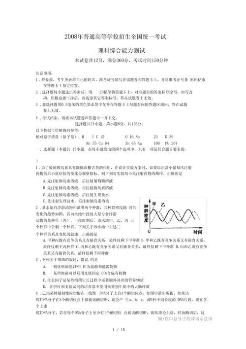 给大家普及下2012江西高考理综学习教程免费下载2012江西理综高考试题及答案