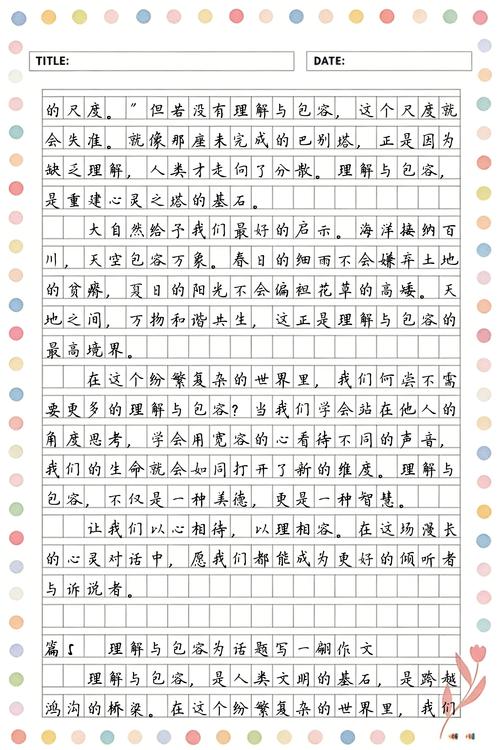 给大家普及下以理解为话题的作文学习教程免费下载以理解为话题满分作文